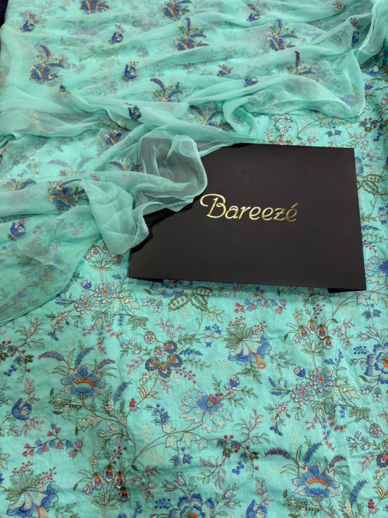 Bareeze lawn 3 piece all over embroided suit