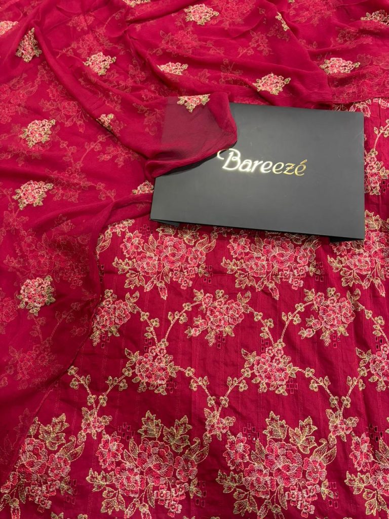 Bareeze lawn 3 piece all over embroided suit