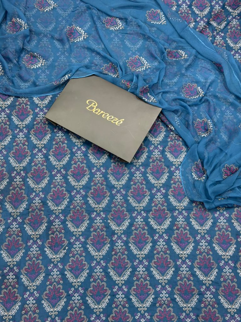 Bareeze lawn 3 piece all over embroided suit