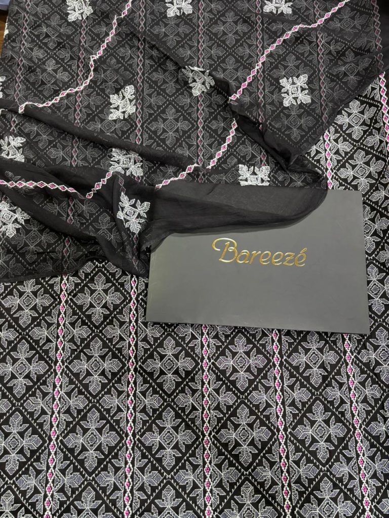 Bareeze lawn 3 piece all over embroided suit
