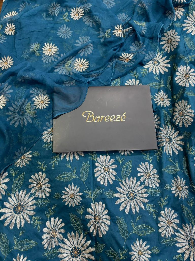 Bareeze lawn 3 piece all over embroided suit