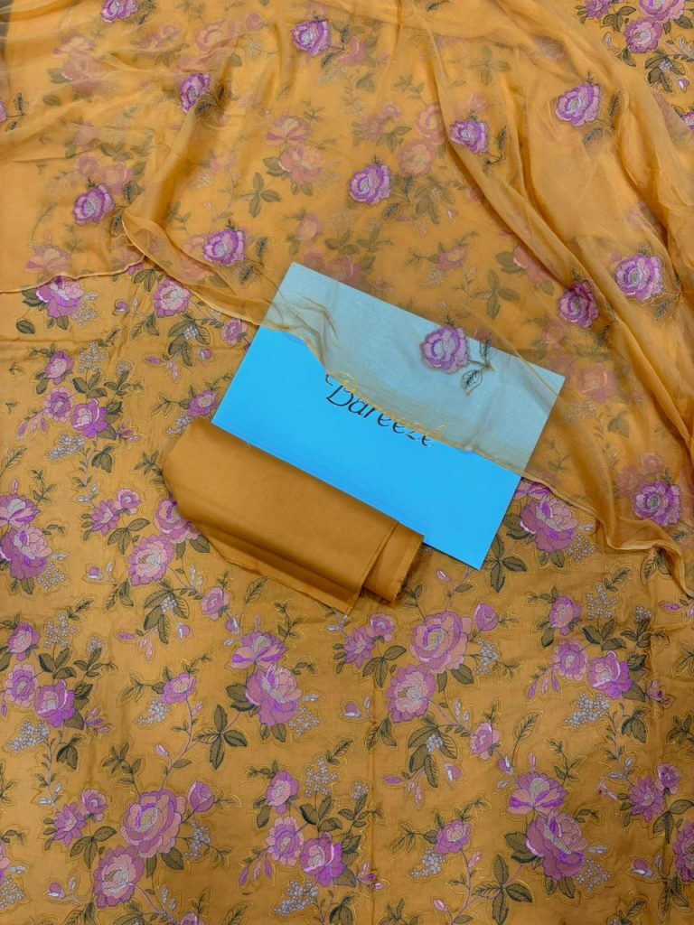 Bareeze lawn 3 piece all over embroided suit