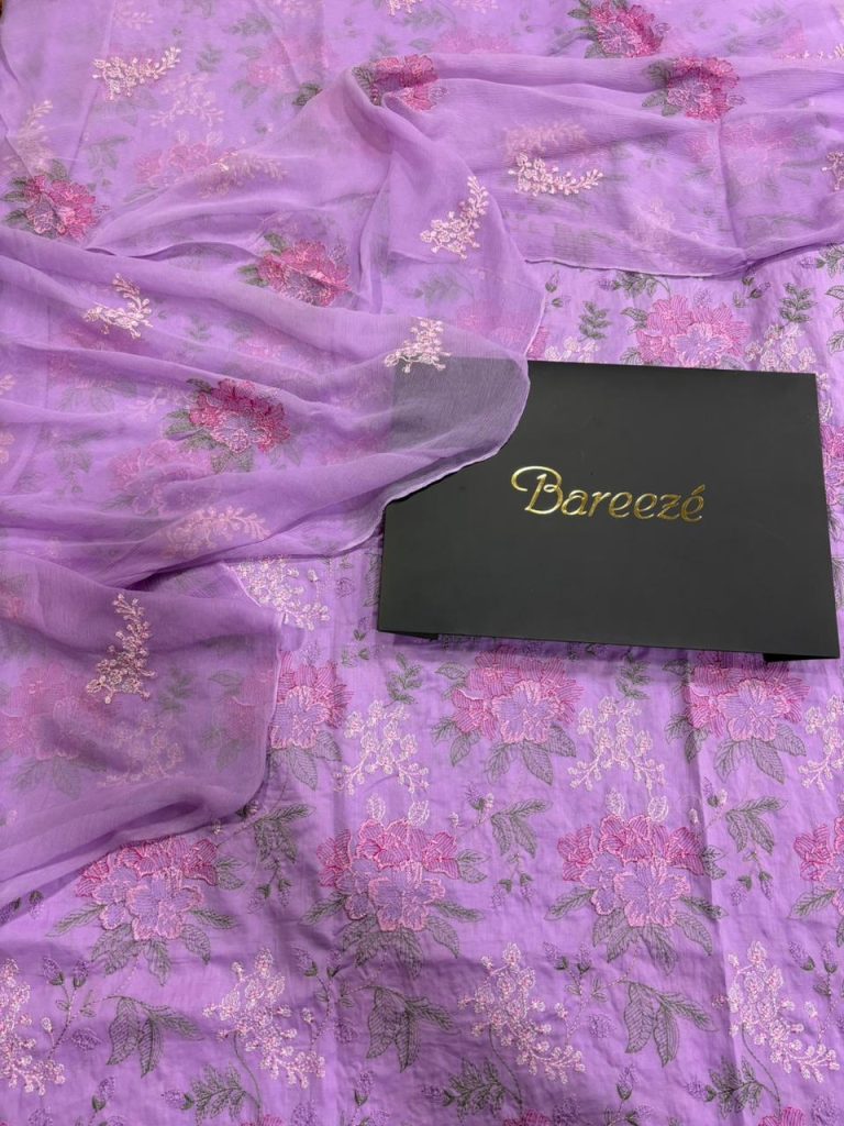 Bareeze lawn 3 piece all over embroided suit